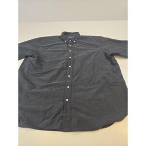 Ralph Lauren Shirt Mens 2XB Big Gray Button Down Pony Logo Casual Cotton